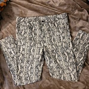 Snake print pants